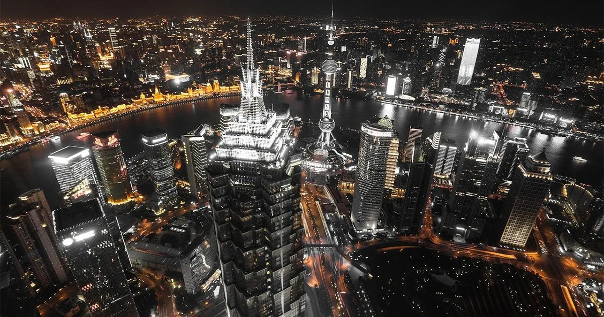 vue aerienne de shangai
