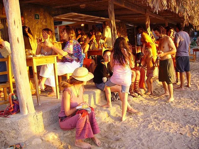 Plage couché du soleil