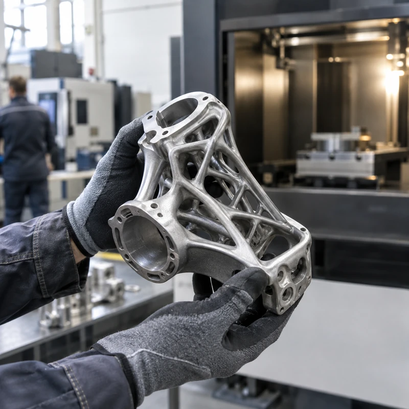 piece metallique imprimee treillis allege
