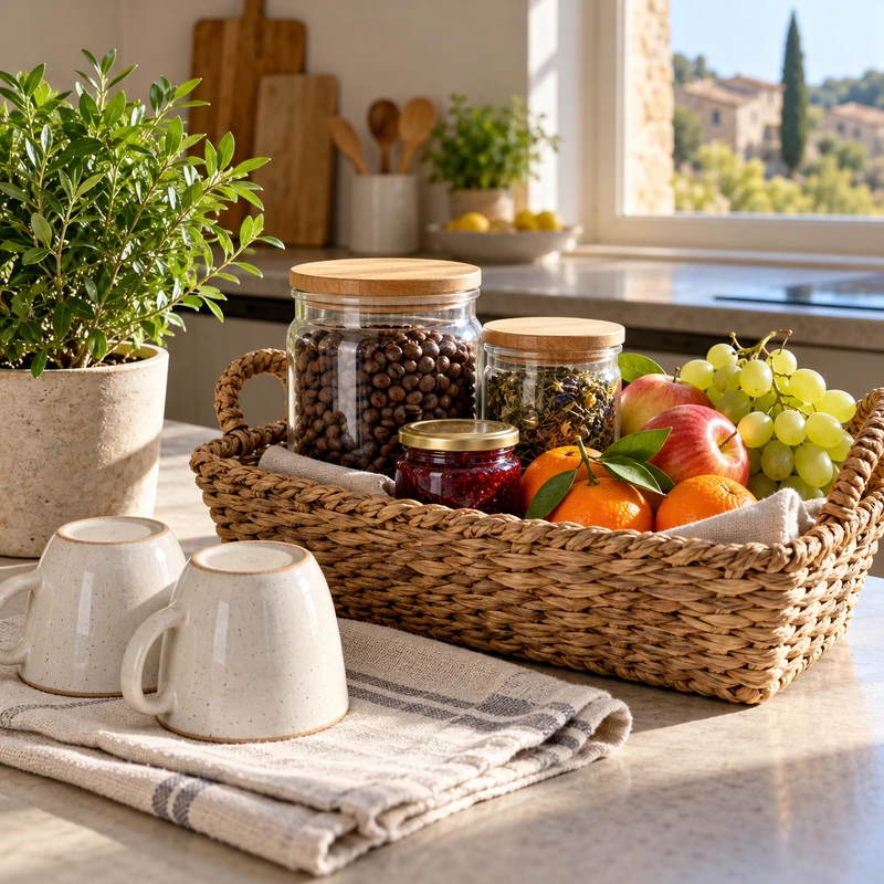 panier de bienvenue pour les voyageurs