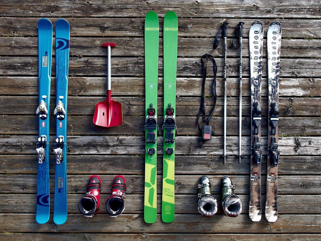 gammes de skis