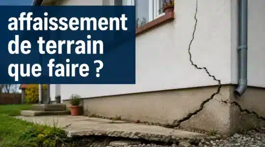 Affaissement de terrain que faire ?