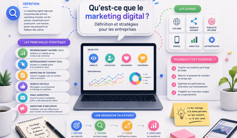 Qu’est-ce que le marketing digital ? Définition et stratégies pour les entreprises Qu’est-ce que le marketing digital ? Définition et stratégies pour les entreprises