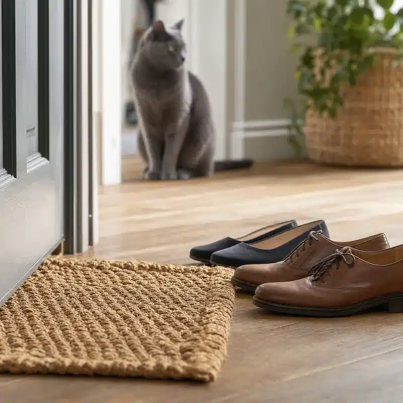 chat d'intérieur et vers
